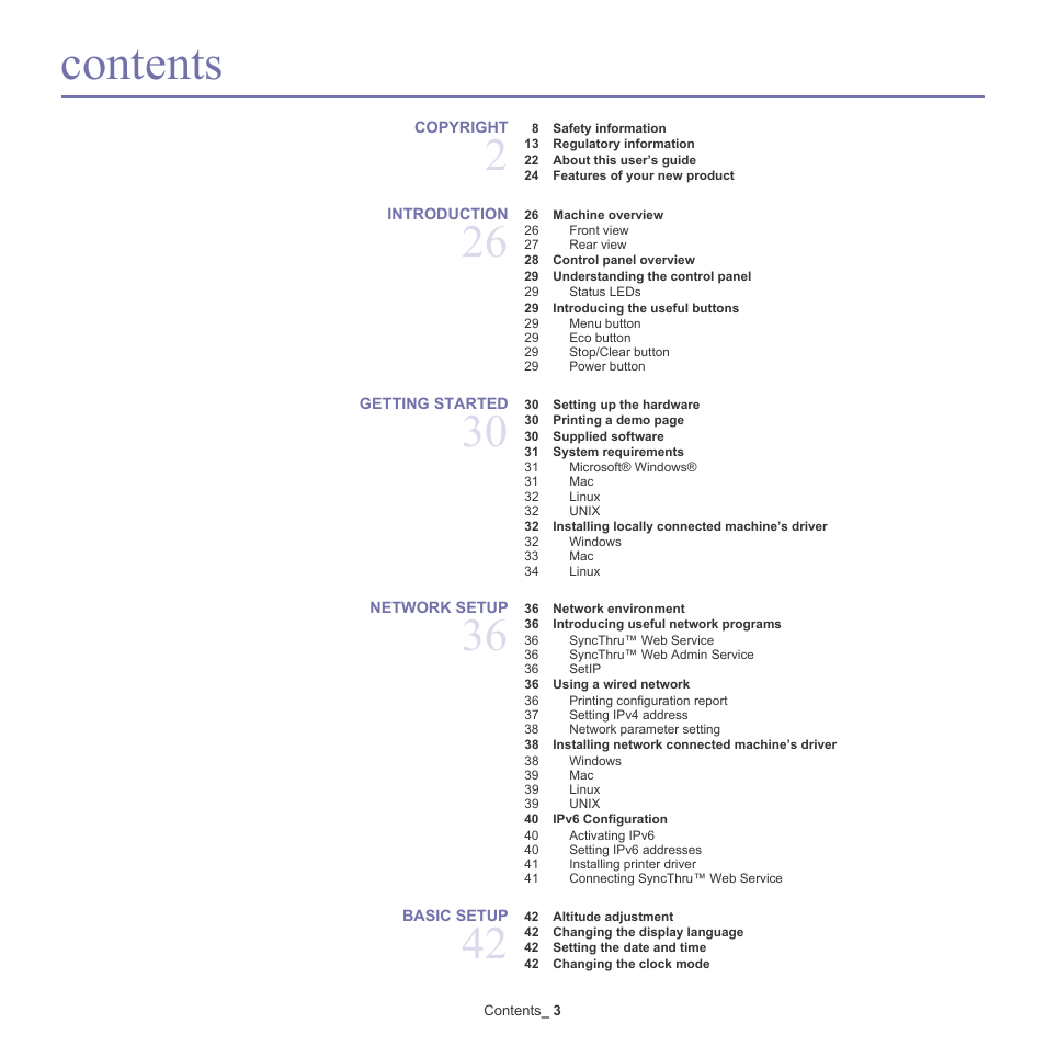 Samsung ML-6512ND-XAA User Manual | Page 3 / 130
