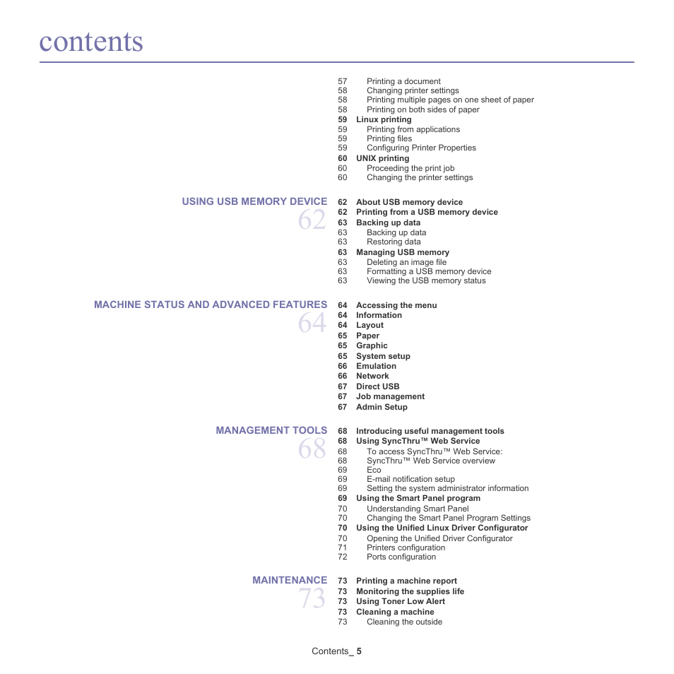 Samsung ML-6512ND-XAA User Manual | Page 5 / 130