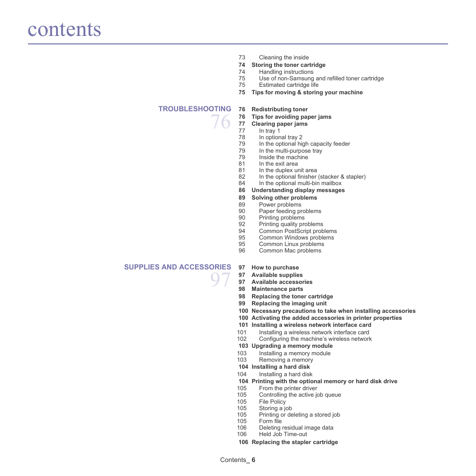 Samsung ML-6512ND-XAA User Manual | Page 6 / 130