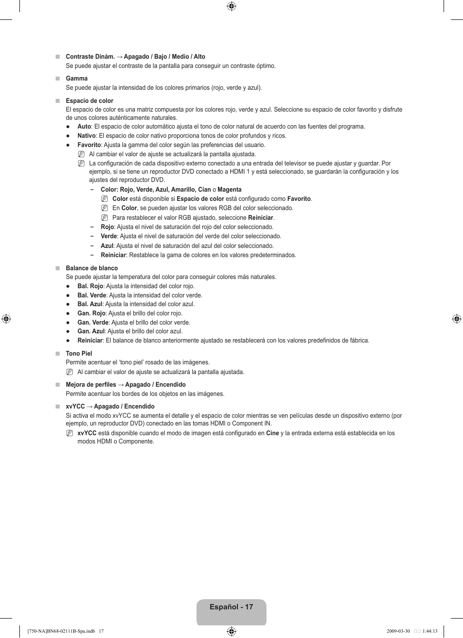 Samsung LN40B750U1FXZA User Manual | Page 123 / 290