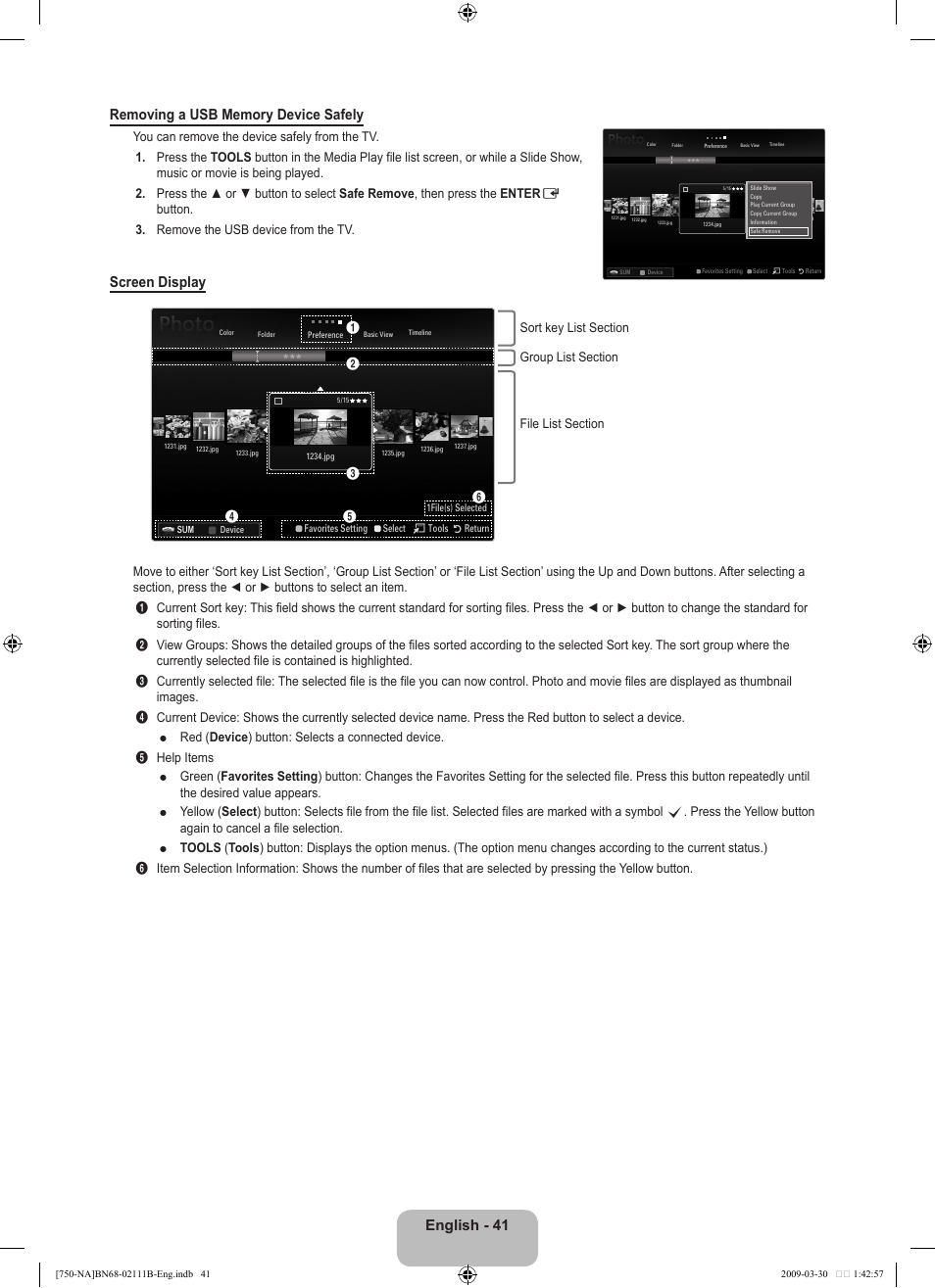 Screen display | Samsung LN40B750U1FXZA User Manual | Page 43 / 290