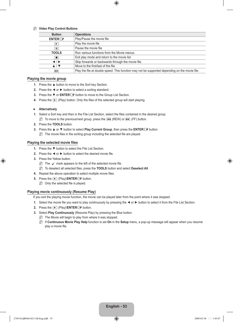 Samsung LN40B750U1FXZA User Manual | Page 55 / 290