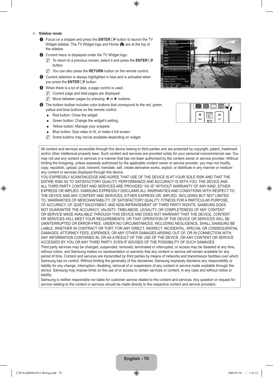 Samsung LN40B750U1FXZA User Manual | Page 72 / 290