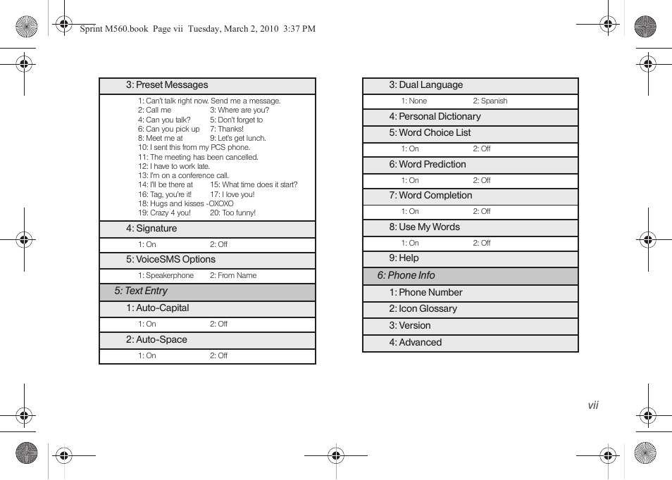 Samsung SPH-M560BLASPR User Manual | Page 13 / 222