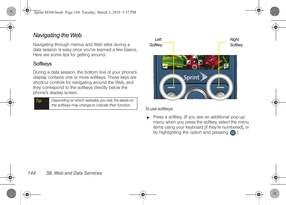 Navigating the web | Samsung SPH-M560BLASPR User Manual | Page 160 / 222