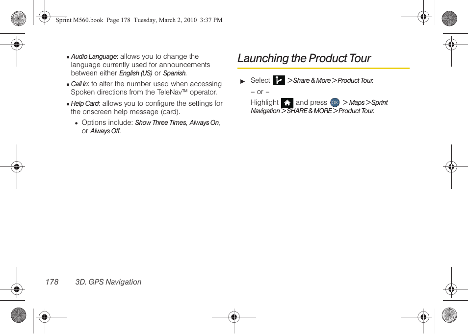 Launching the product tour | Samsung SPH-M560BLASPR User Manual | Page 194 / 222