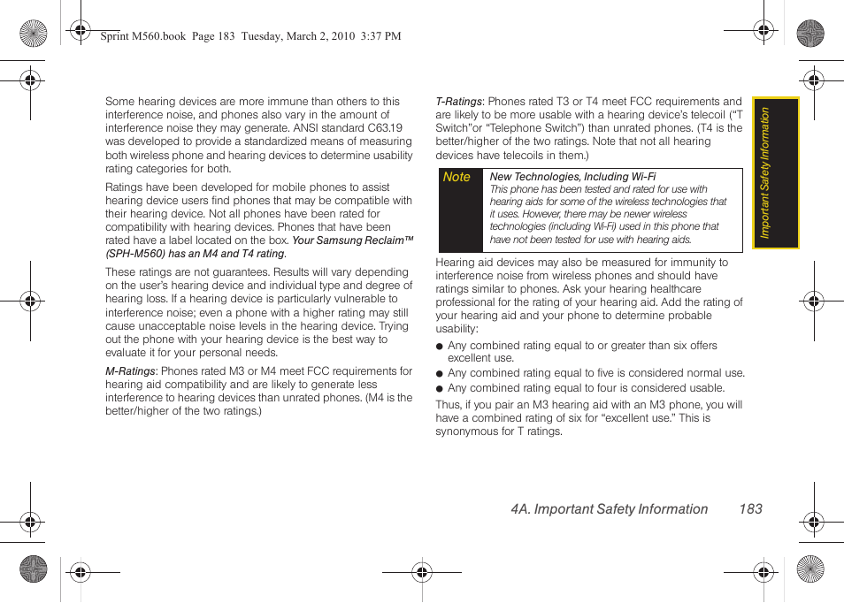 4a. important safety information 183 | Samsung SPH-M560BLASPR User Manual | Page 199 / 222