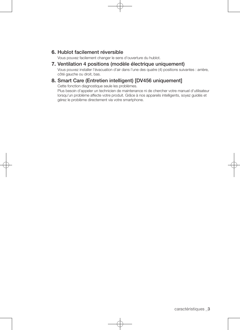 Hublot facilement réversible | Samsung DV422EWHDWR-AA User Manual | Page 43 / 120