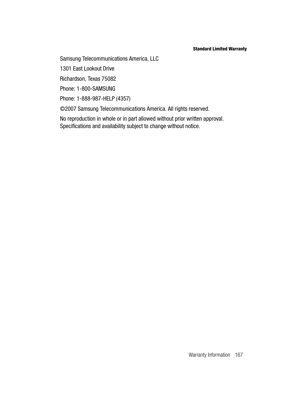 Samsung SGH-T439ZBATMB User Manual | Page 167 / 171