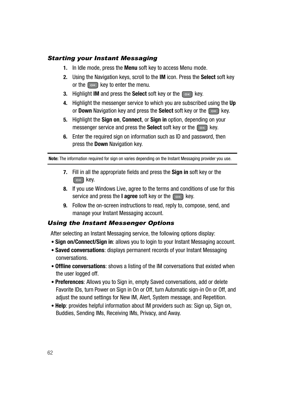 Samsung SGH-T439ZBATMB User Manual | Page 62 / 171