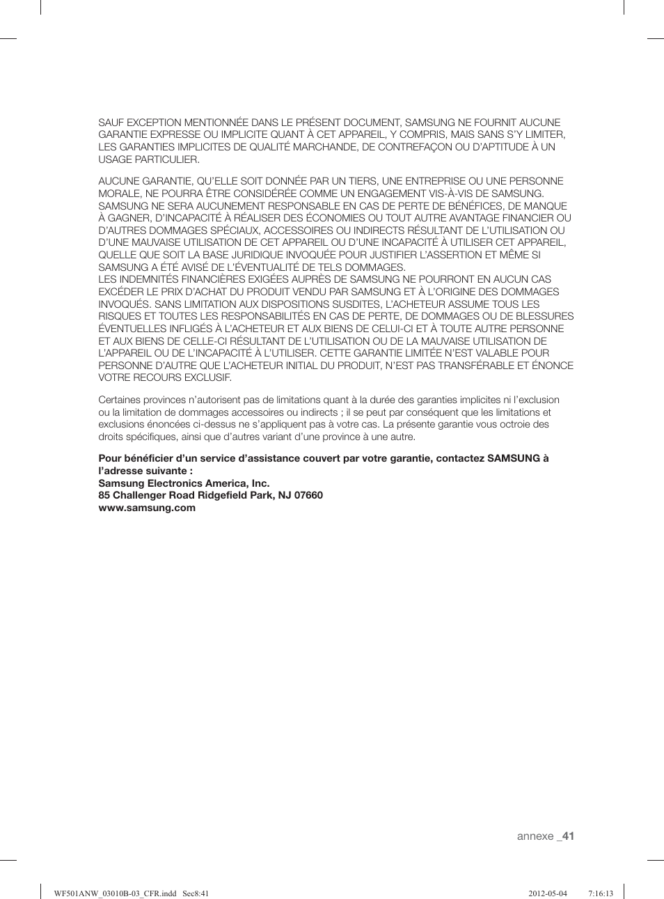 Samsung WF501ANW-XAA User Manual | Page 129 / 132