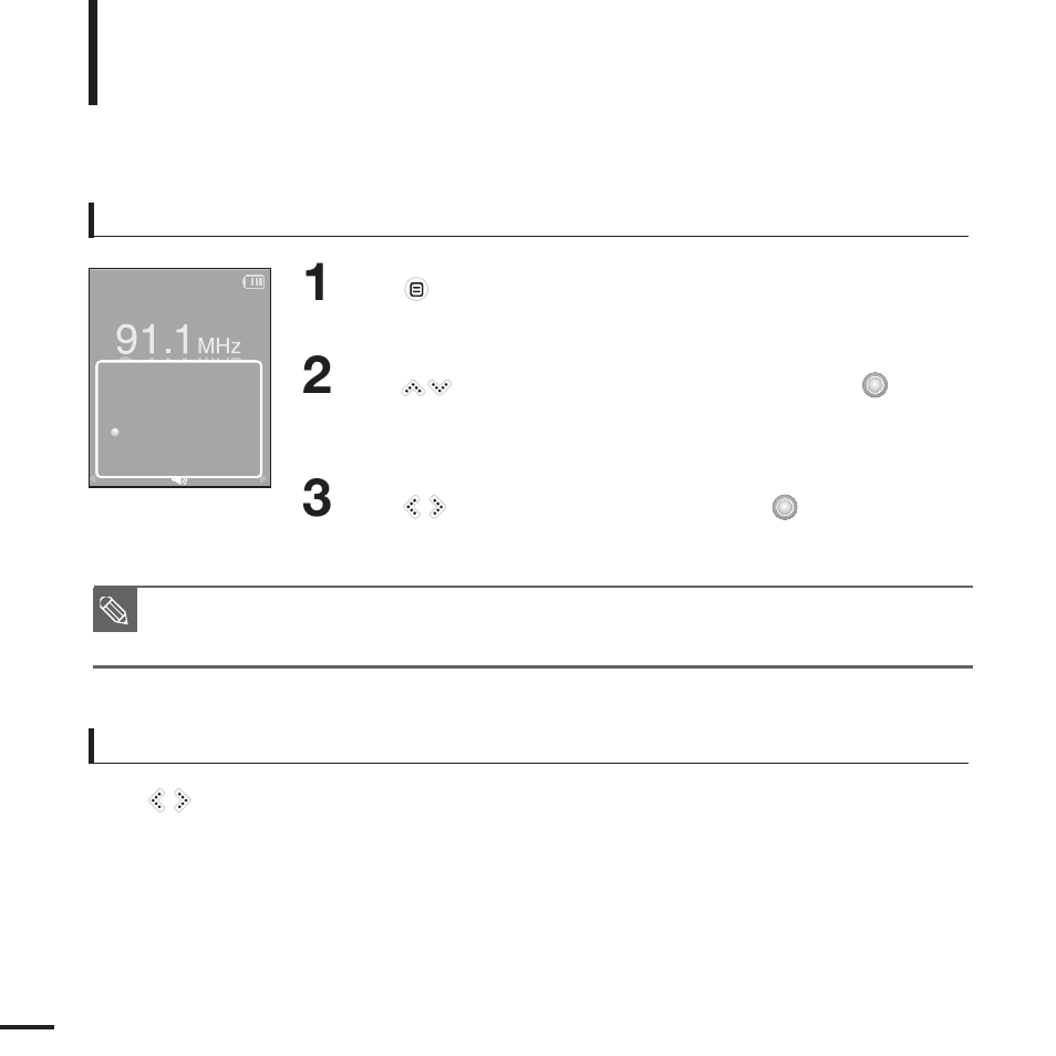 Setting fm presets | Samsung YP-K3JAB-XAA User Manual | Page 36 / 59