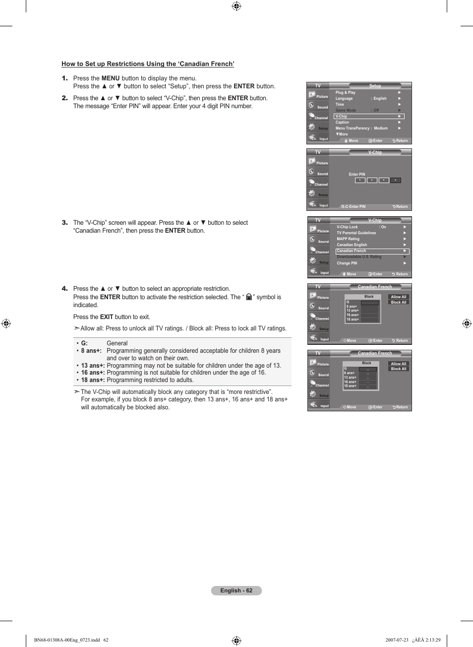 Samsung LNT4081FX-XAA User Manual | Page 64 / 283