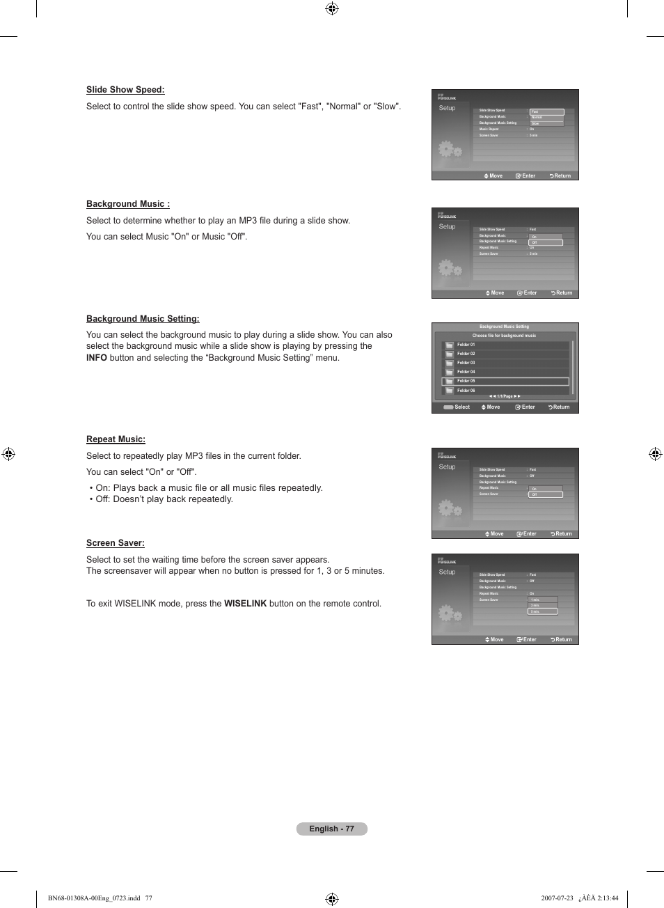 English - 77 | Samsung LNT4081FX-XAA User Manual | Page 79 / 283