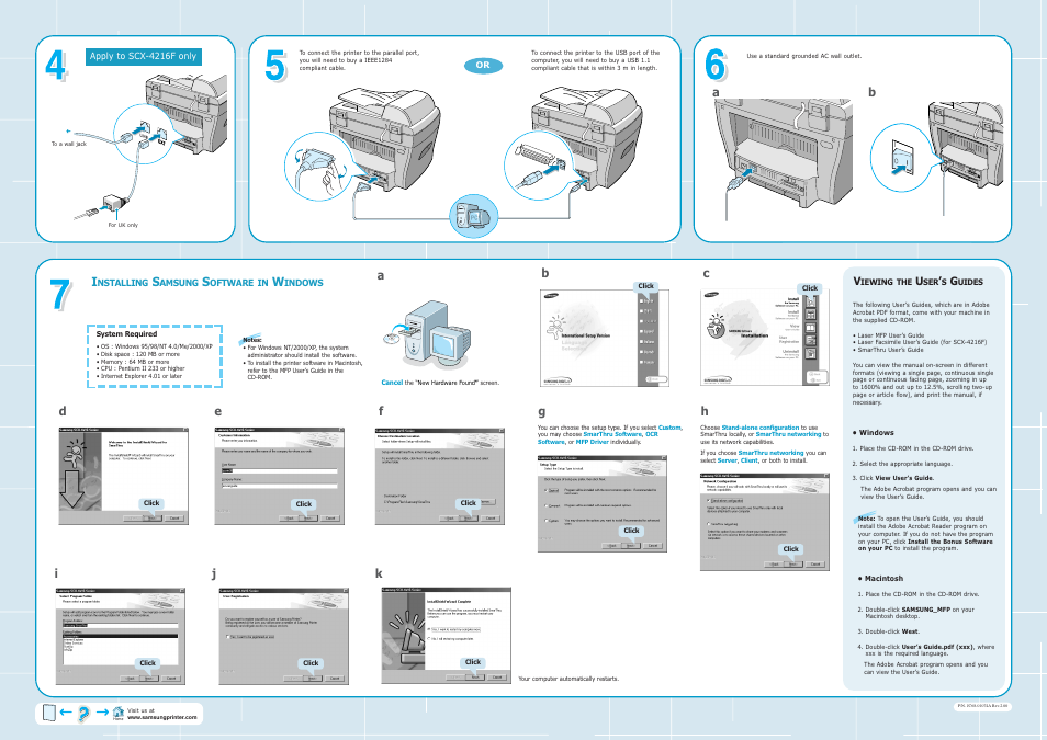 Cd e | Samsung SCX-4216F-XAA User Manual | Page 2 / 2