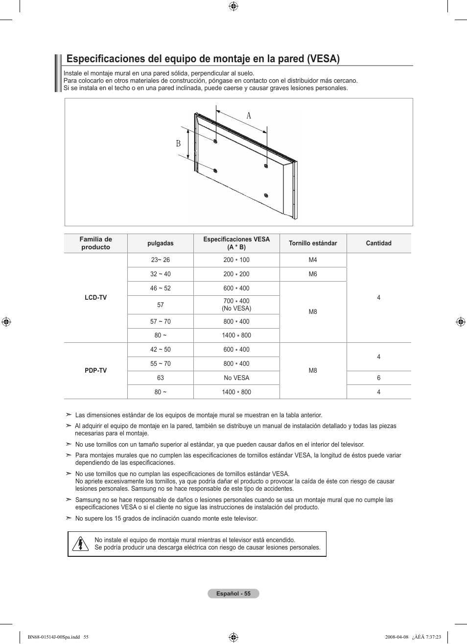 Samsung LN22A330J1DXZA User Manual | Page 115 / 117