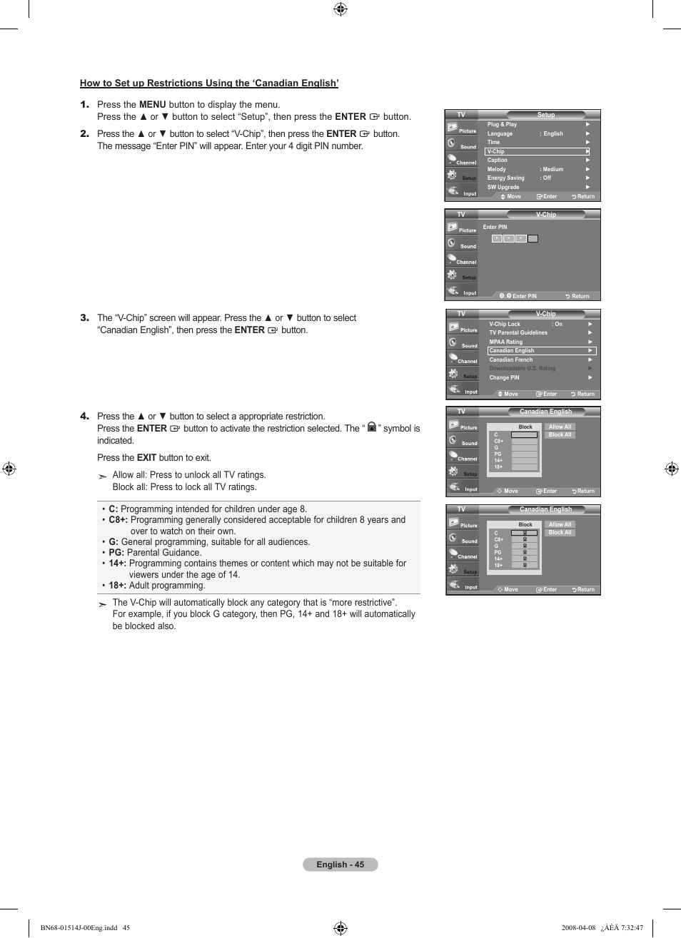 Samsung LN22A330J1DXZA User Manual | Page 47 / 117