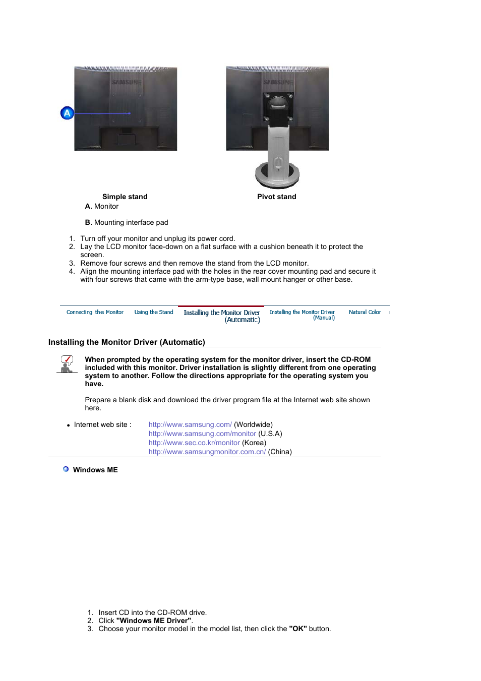 Installing the monitor driver(automatic) | Samsung LS17MJAKSZ-XAX User Manual | Page 15 / 78