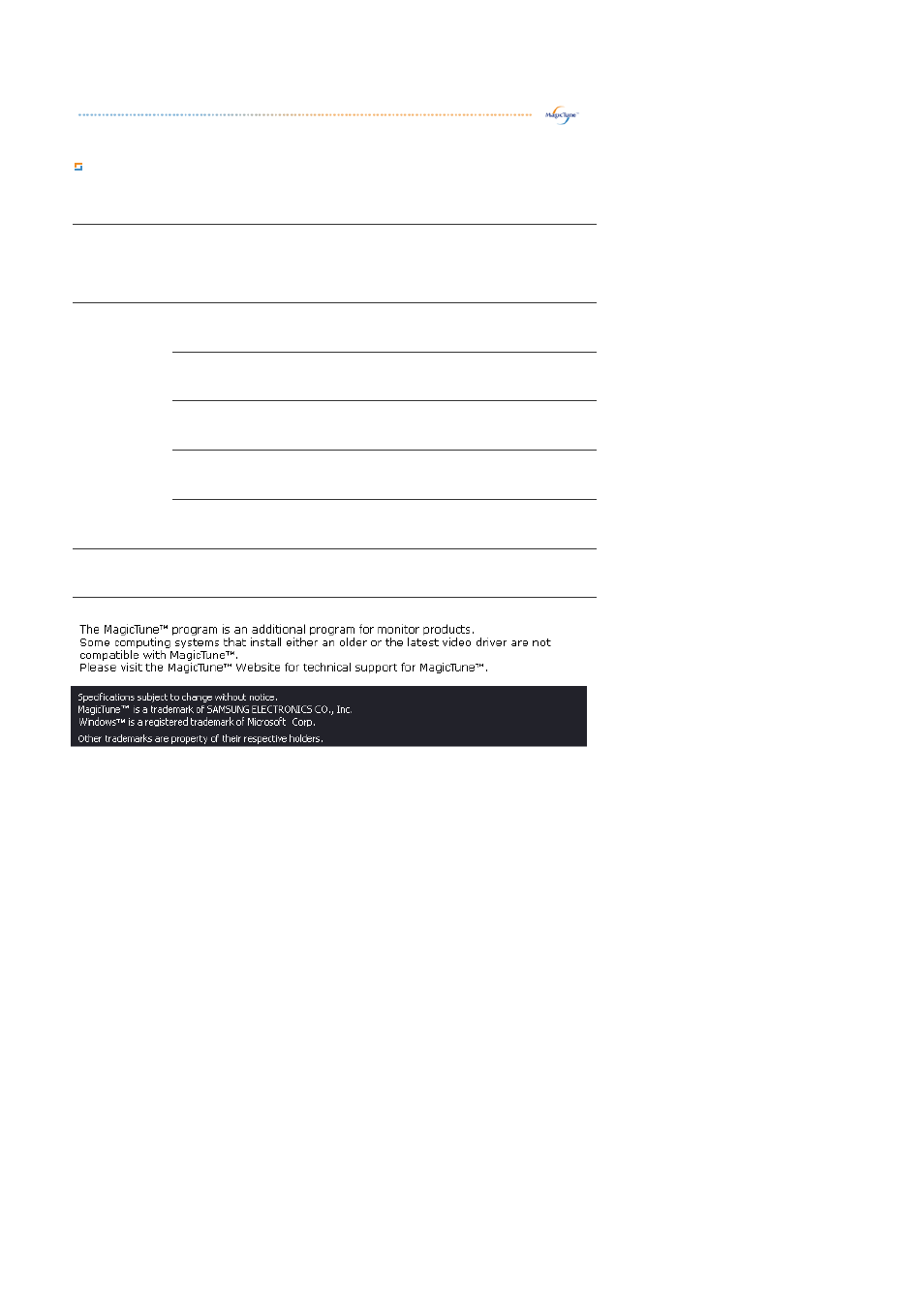 Support tab definition | Samsung LS17MJAKSZ-XAX User Manual | Page 43 / 78