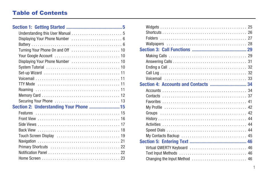 Samsung SCH-I100ZKAUSC User Manual | Page 5 / 151