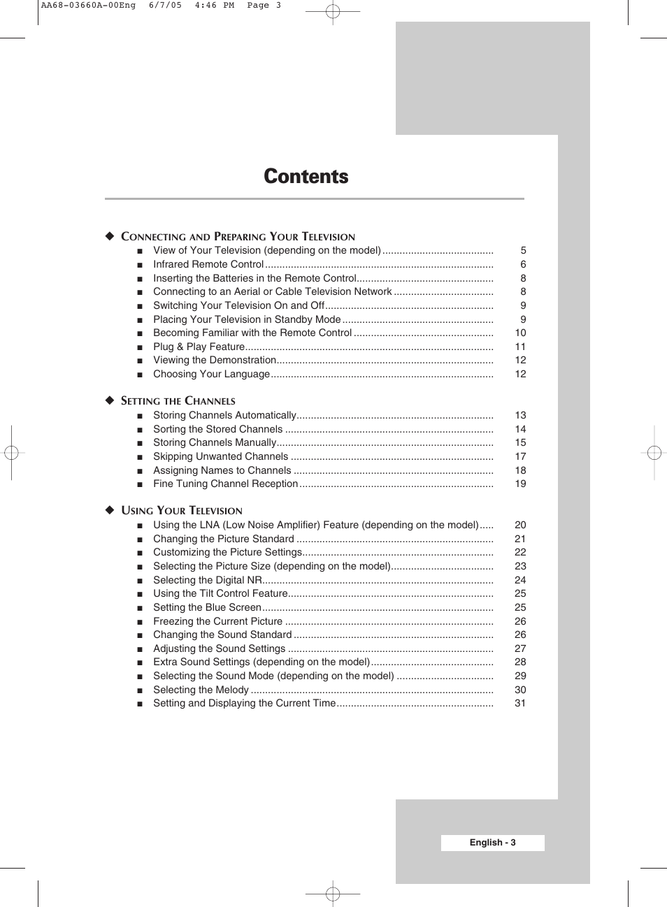 Samsung WS32Z306VBXXEC User Manual | Page 3 / 48