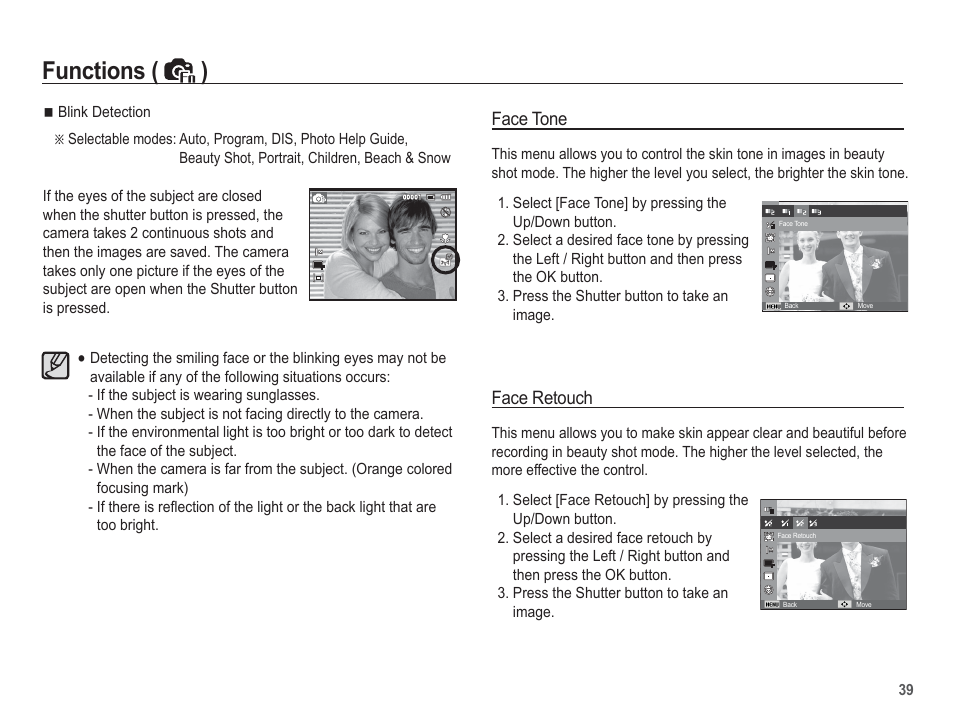 Functions ( ) | Samsung EC-SL35ZZBARUS User Manual | Page 40 / 102