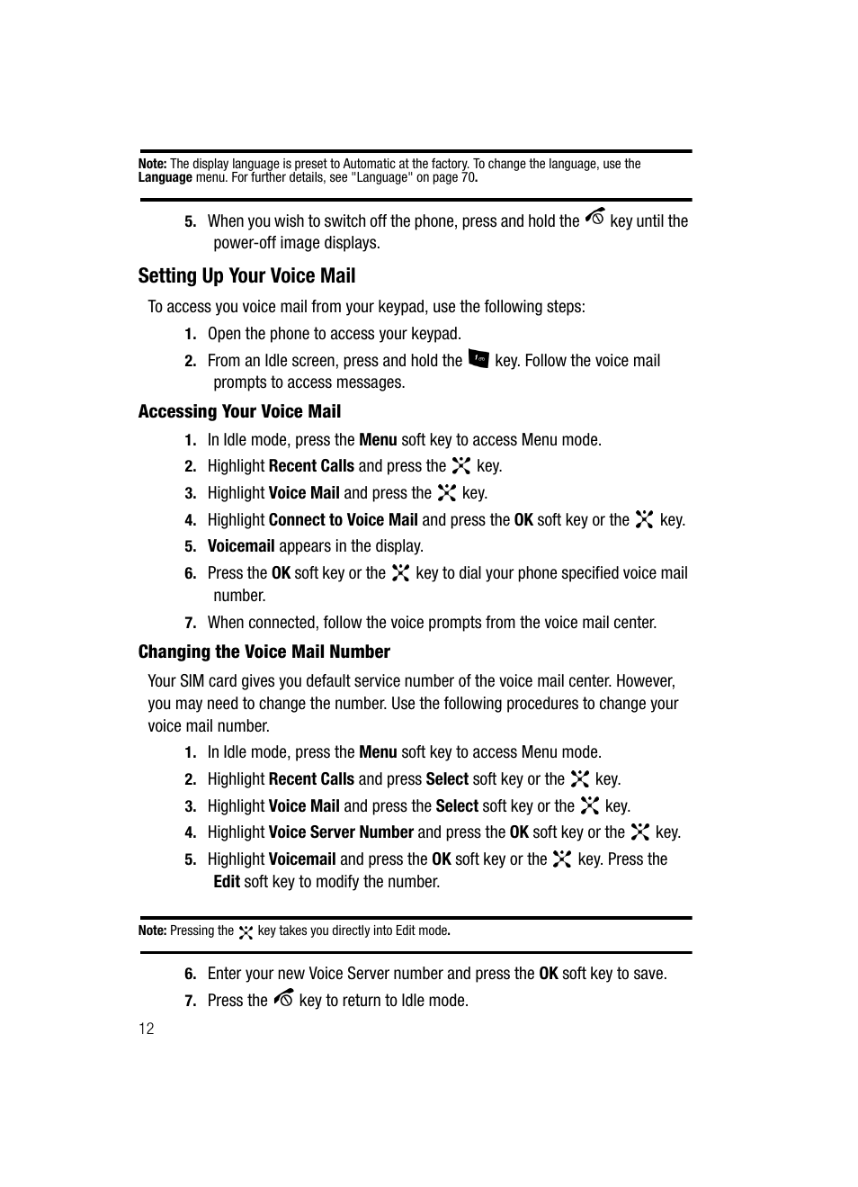 Setting up your voice mail | Samsung SGH-D807ZKACIN User Manual | Page 12 / 137