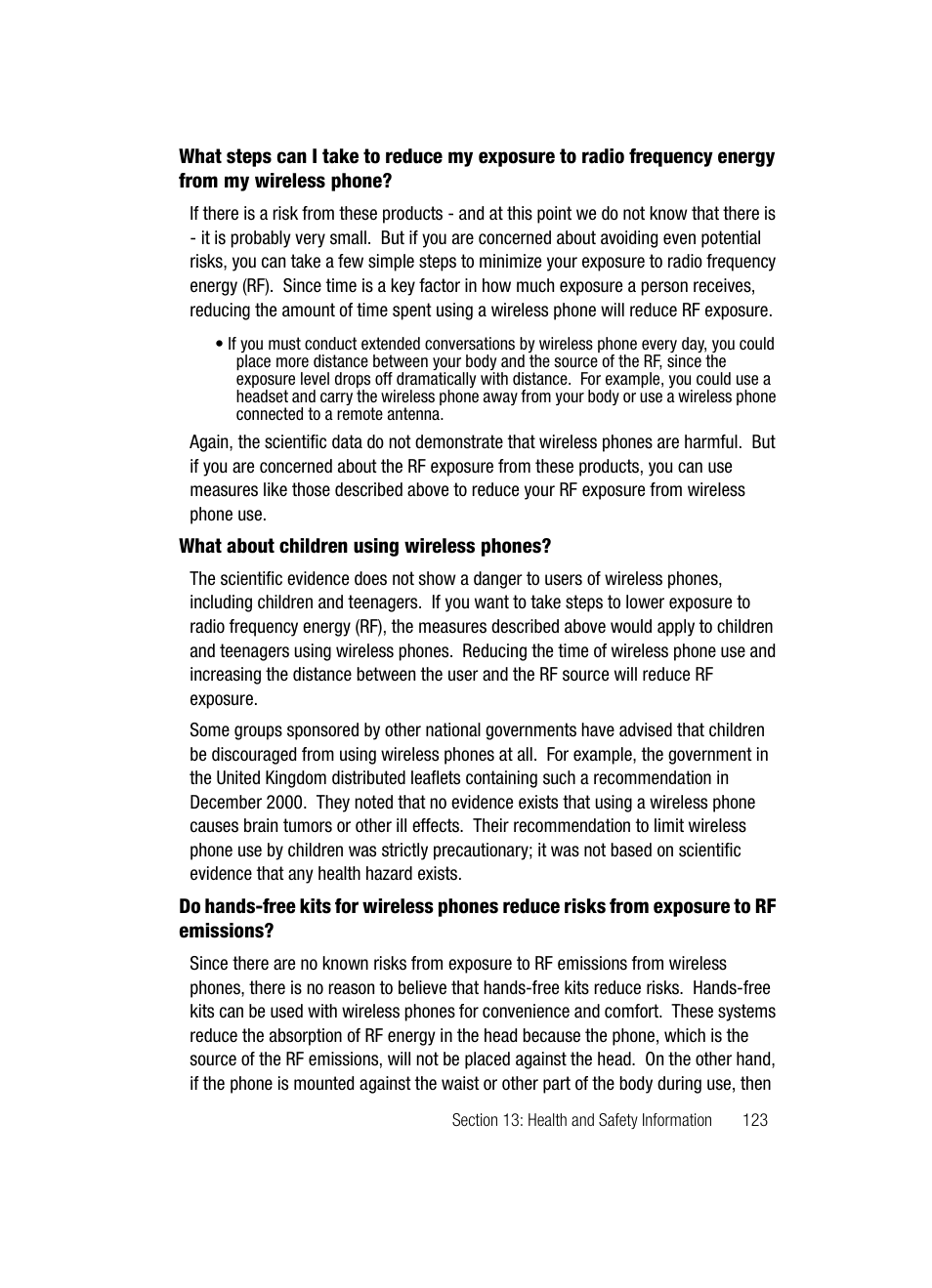 Samsung SGH-D807ZKACIN User Manual | Page 123 / 137