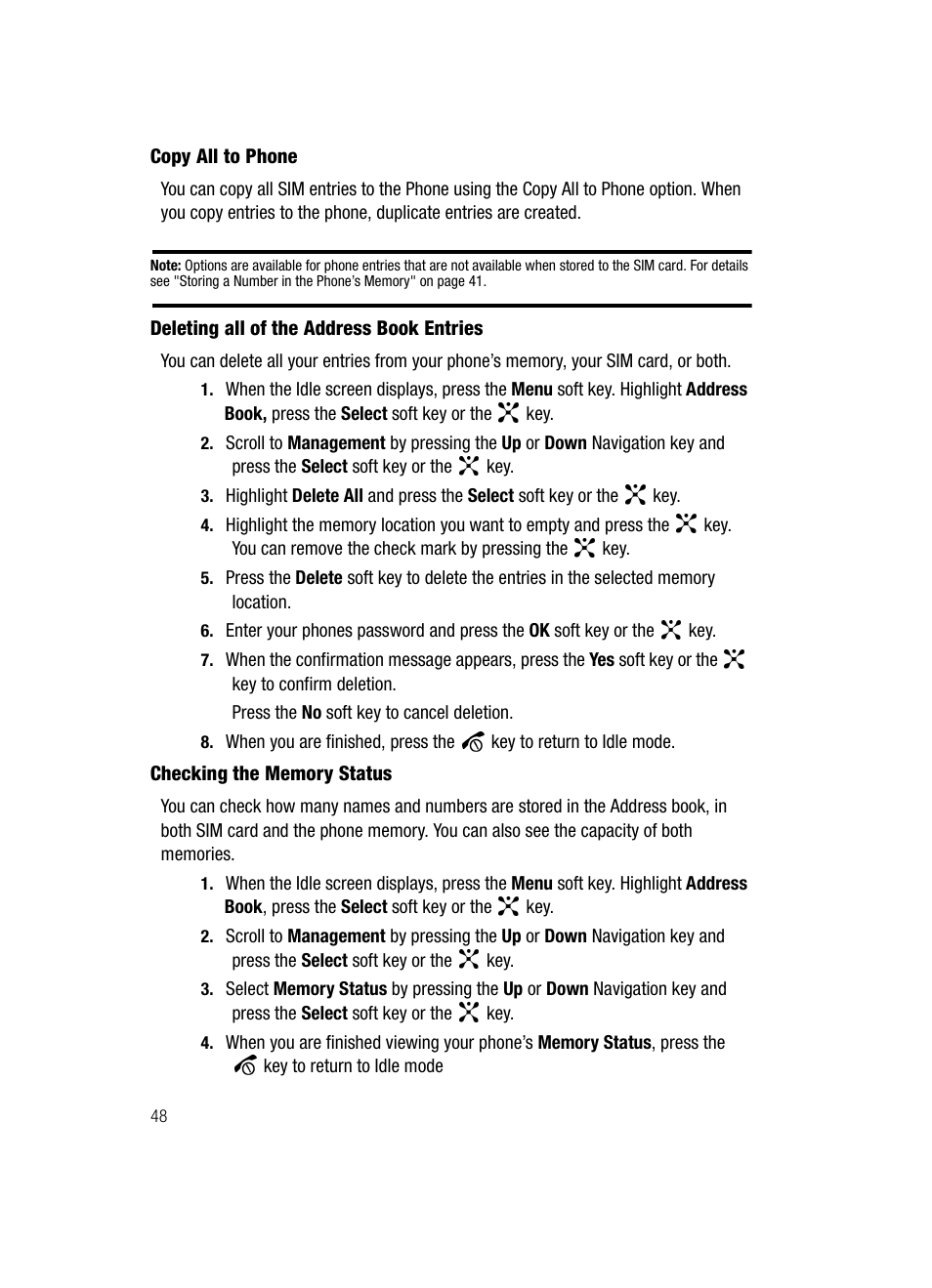 Samsung SGH-D807ZKACIN User Manual | Page 48 / 137