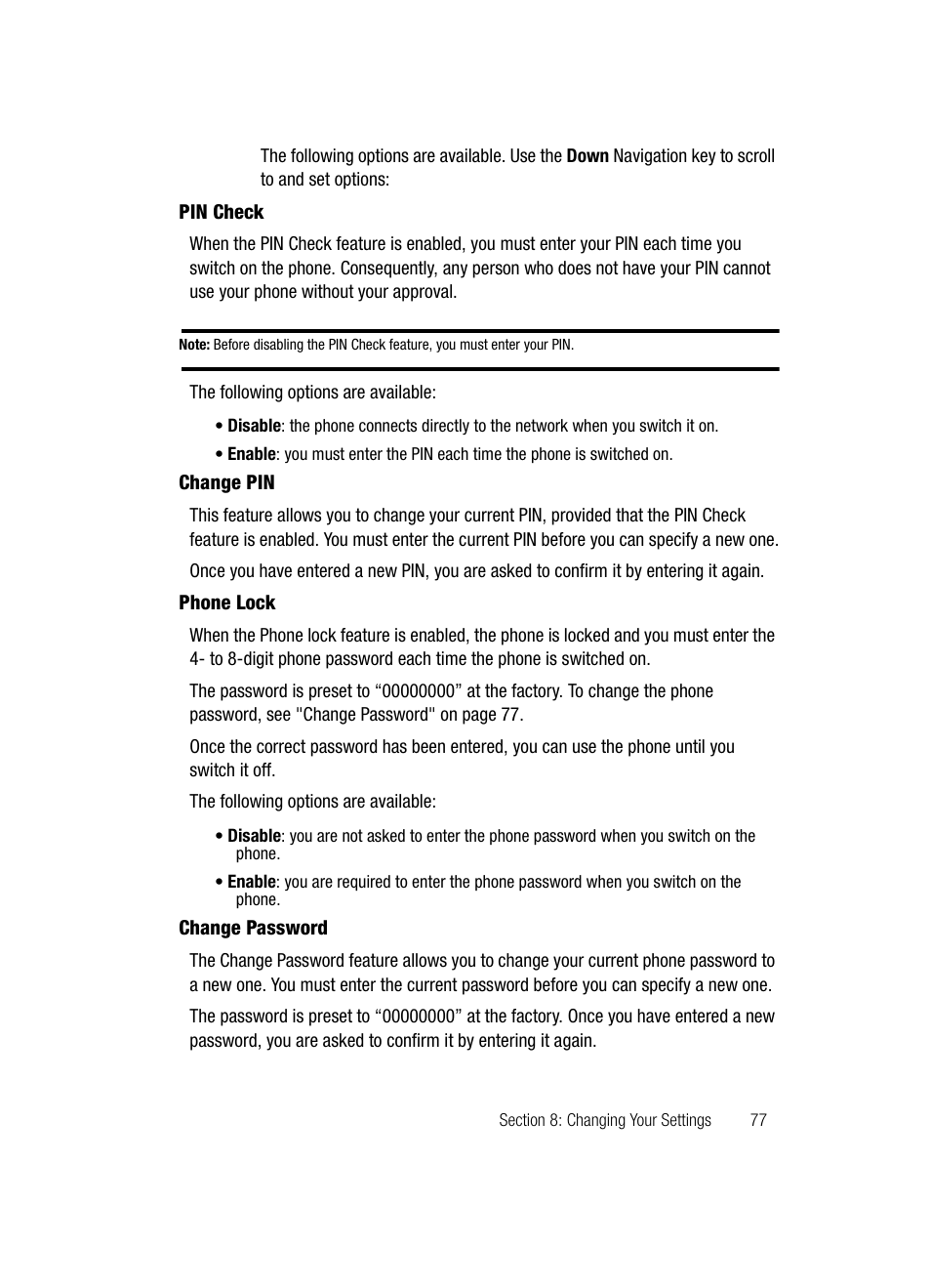 Samsung SGH-D807ZKACIN User Manual | Page 77 / 137