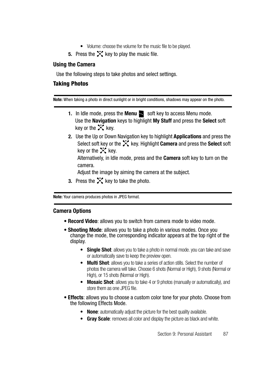 Using the camera | Samsung SGH-D807ZKACIN User Manual | Page 87 / 137