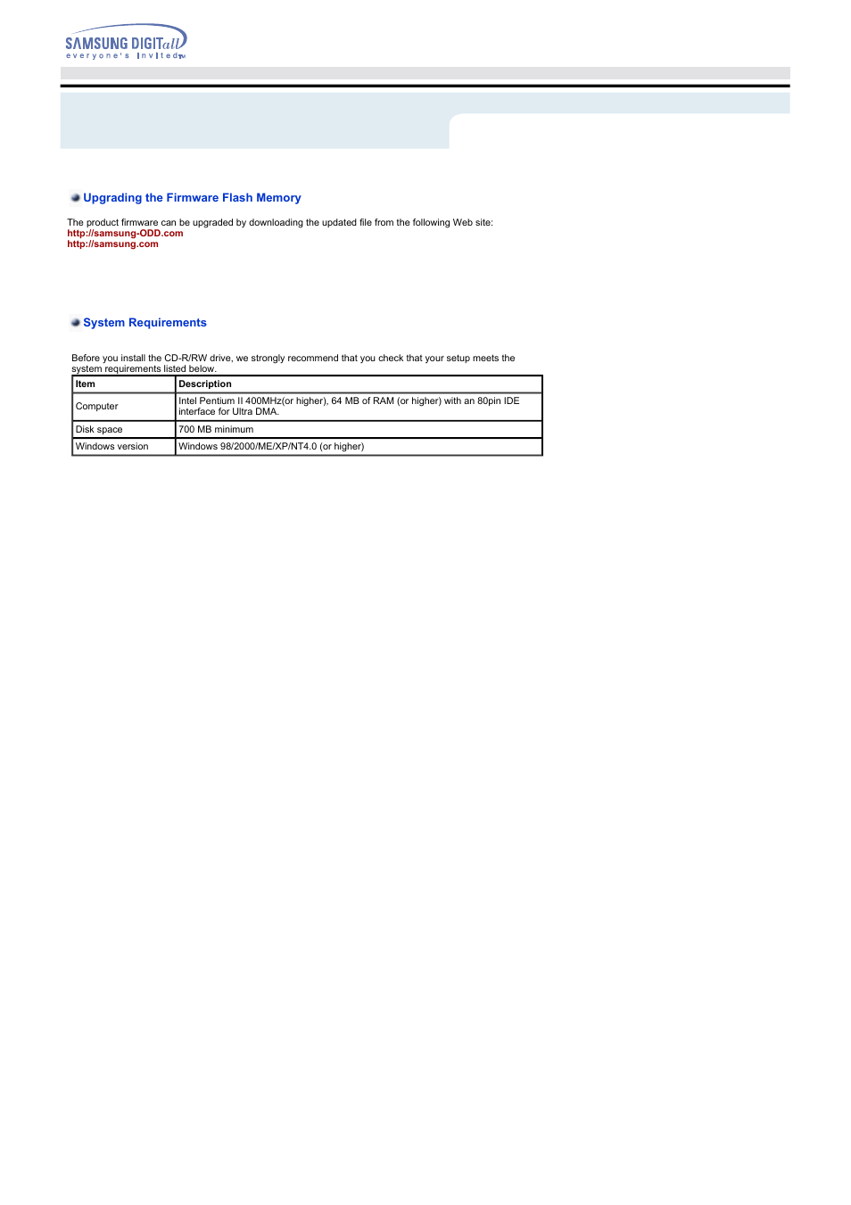 Using the drive | Samsung SW-252FENS User Manual | Page 13 / 18