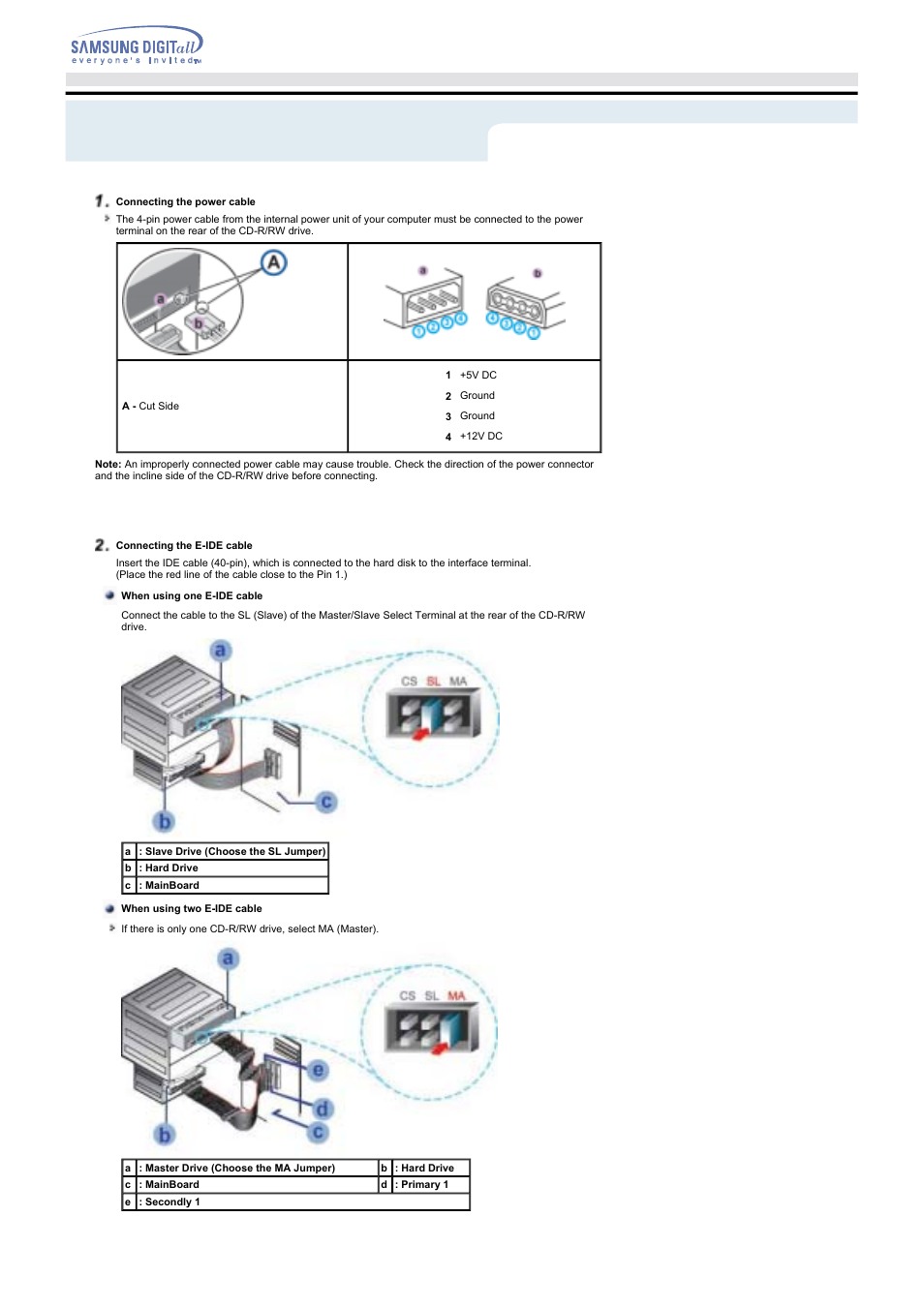 Setup | Samsung SW-252FENS User Manual | Page 9 / 18