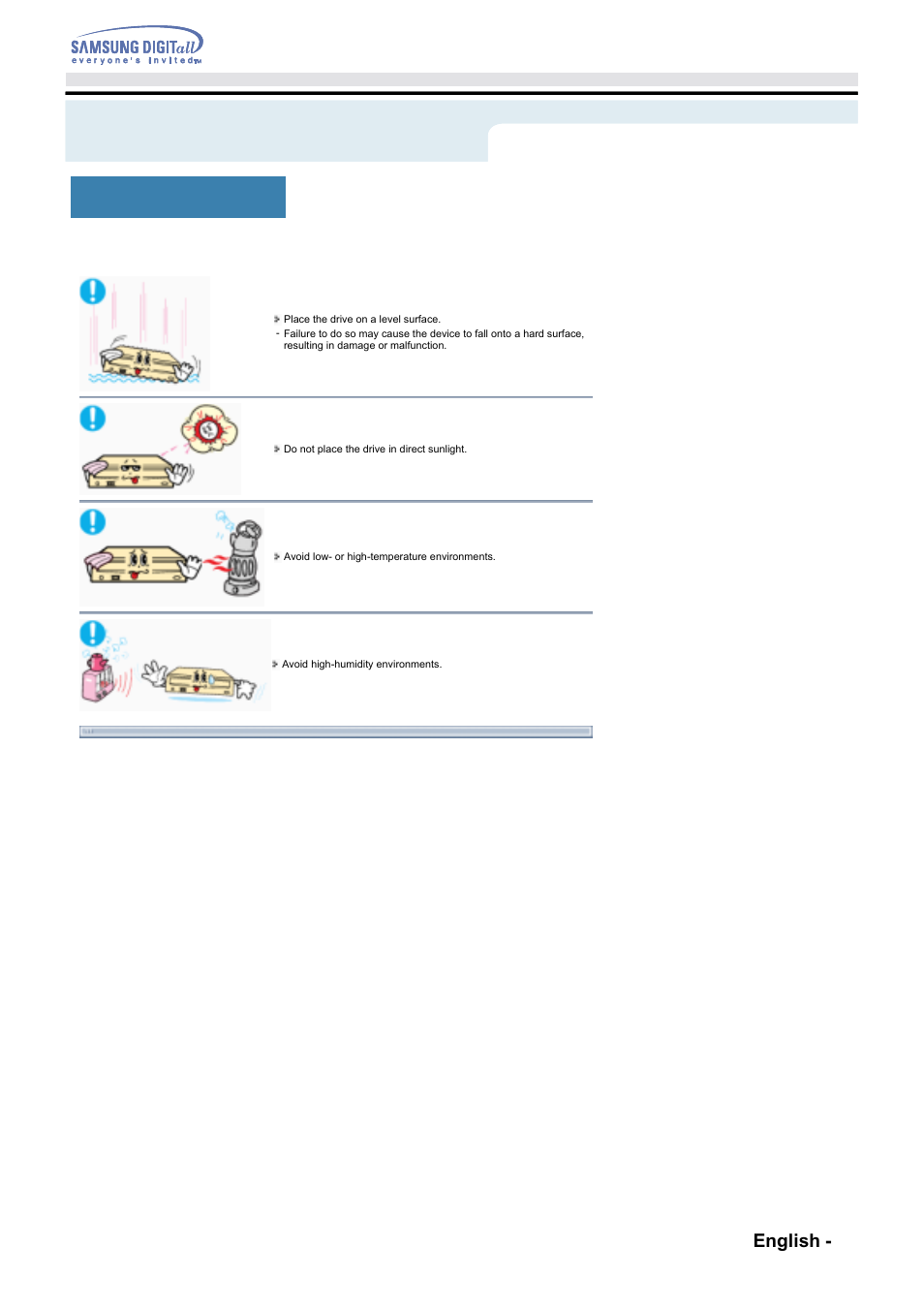 Safety precaution - installation, Safety precautions, Installation | Installation english - 4 | Samsung SW-248F-PTG9 User Manual | Page 3 / 18