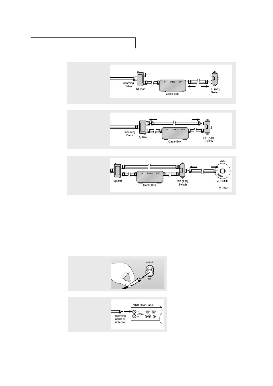 Connecting a vcr | Samsung TXN3235FX-XAC User Manual | Page 17 / 60