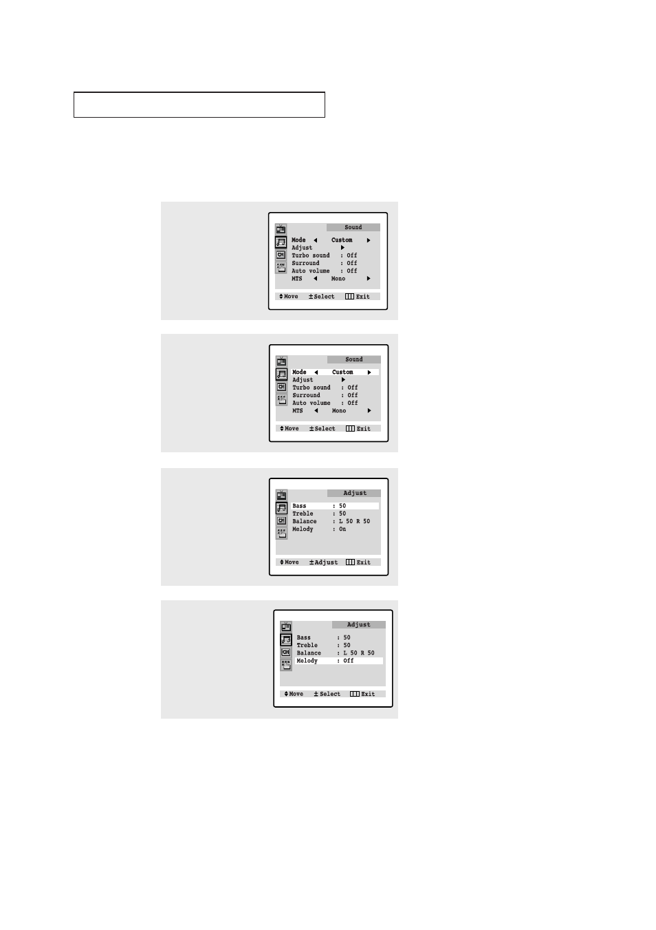 Setting the on/off melody | Samsung TXN3235FX-XAC User Manual | Page 39 / 60