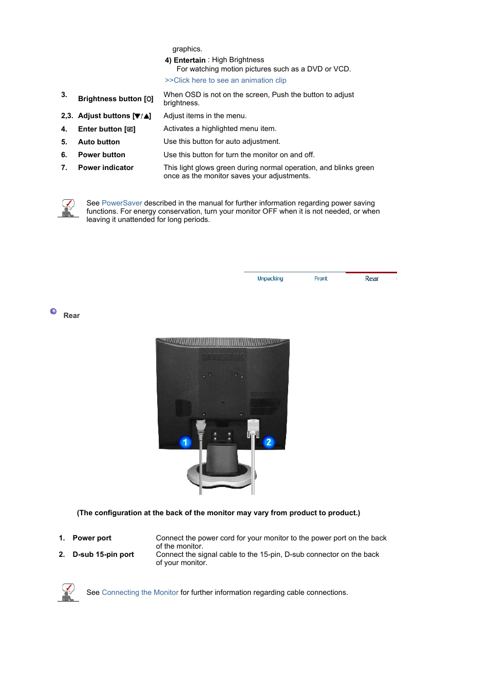 Rear | Samsung MJ19ESKB User Manual | Page 10 / 87