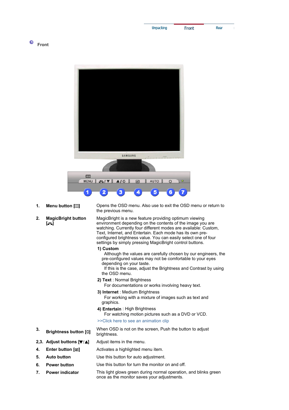 Front | Samsung MJ19ESKB User Manual | Page 12 / 87