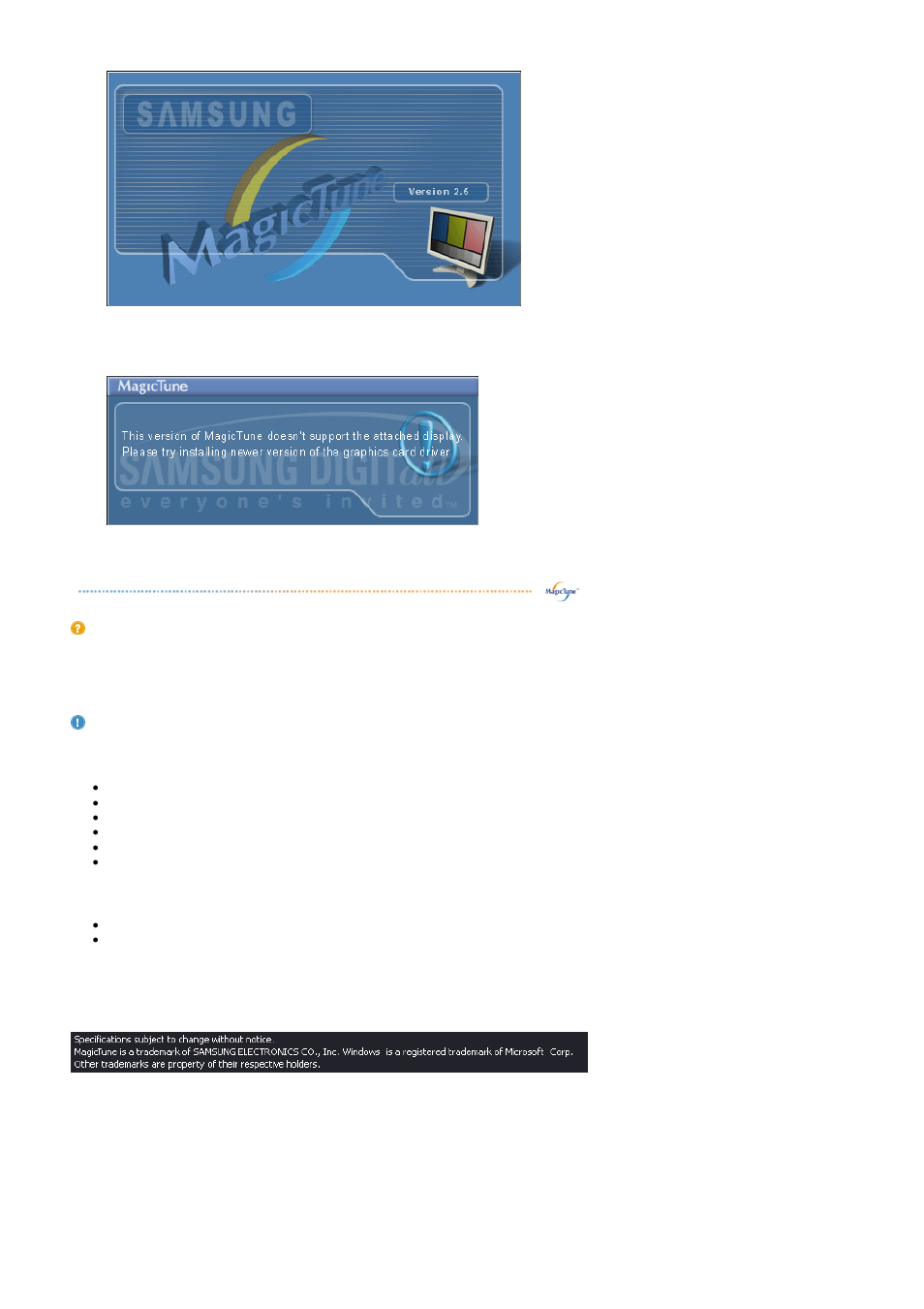 Installation problems, System requirements | Samsung MJ19ESKB User Manual | Page 47 / 87