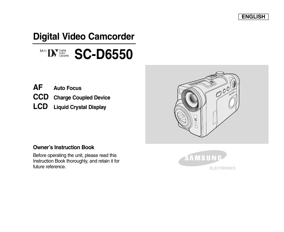 Samsung SC-D6550-XAC User Manual | 160 pages