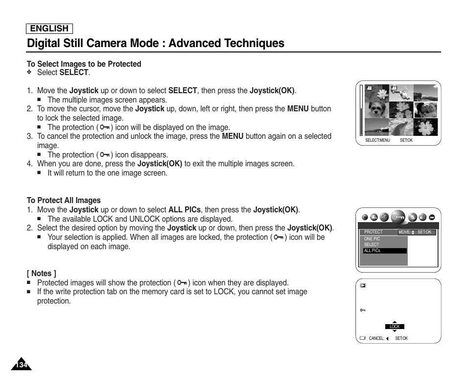 Digital still camera mode : advanced techniques | Samsung SC-D6550-XAC User Manual | Page 138 / 160