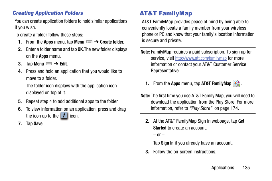 At&t familymap | Samsung SGH-I747MBAATT User Manual | Page 143 / 203