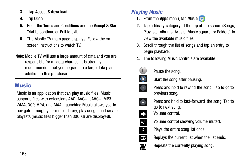 Music | Samsung SGH-I747MBAATT User Manual | Page 176 / 203