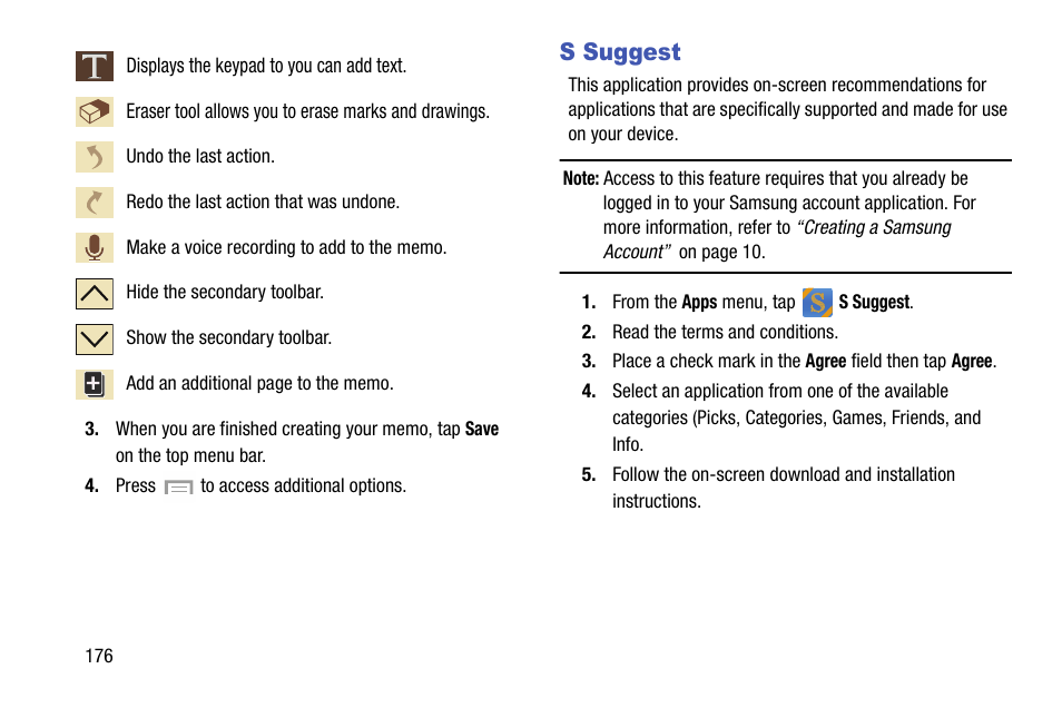 S suggest | Samsung SGH-I747MBAATT User Manual | Page 184 / 203