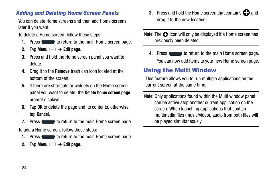 Using the multi window | Samsung SGH-I747MBAATT User Manual | Page 32 / 203