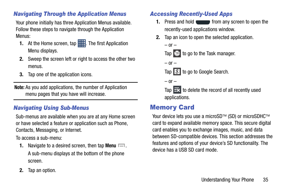 Memory card | Samsung SGH-I747MBAATT User Manual | Page 43 / 203