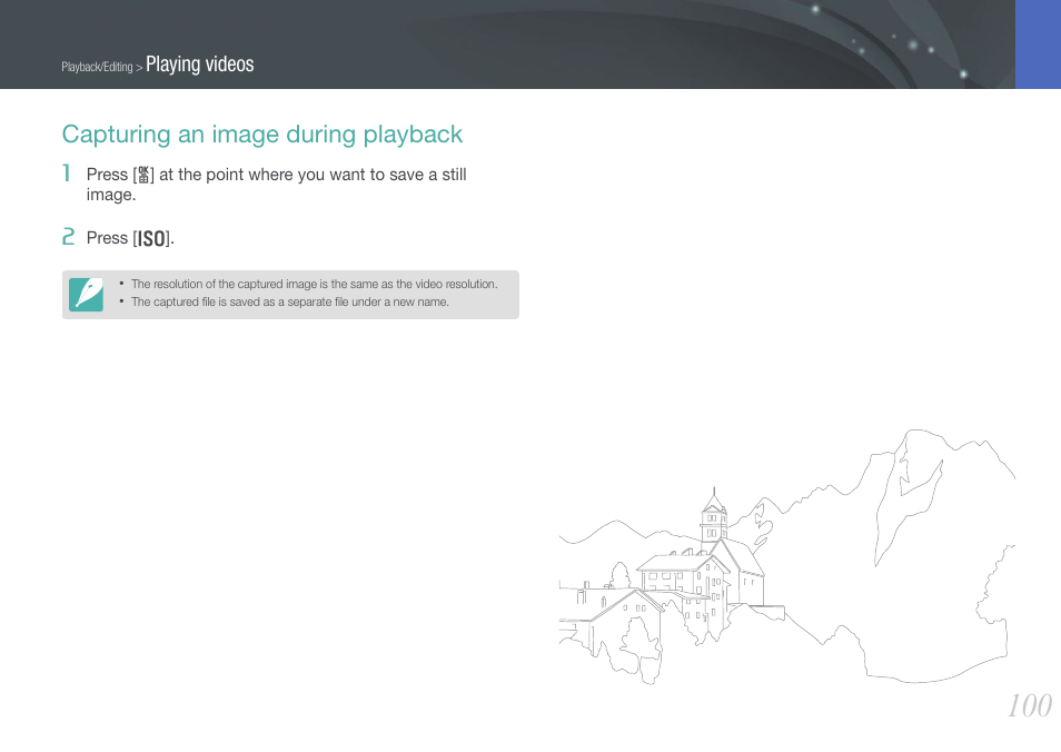 Capturing an image during playback | Samsung EV-NX20ZZBSBUS User Manual | Page 101 / 188