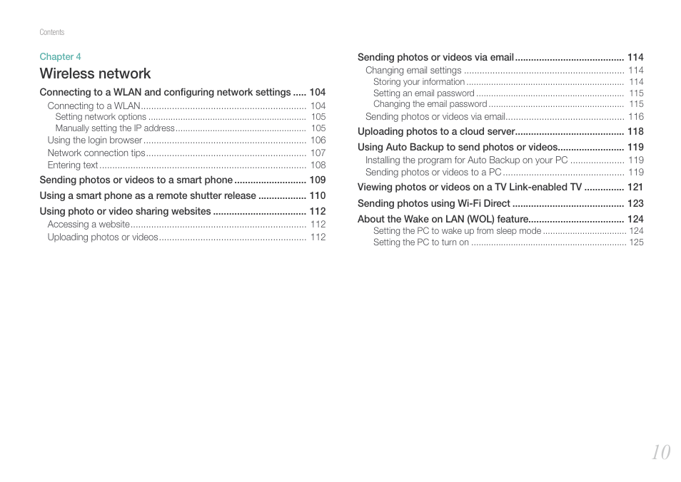 Wireless network | Samsung EV-NX20ZZBSBUS User Manual | Page 11 / 188