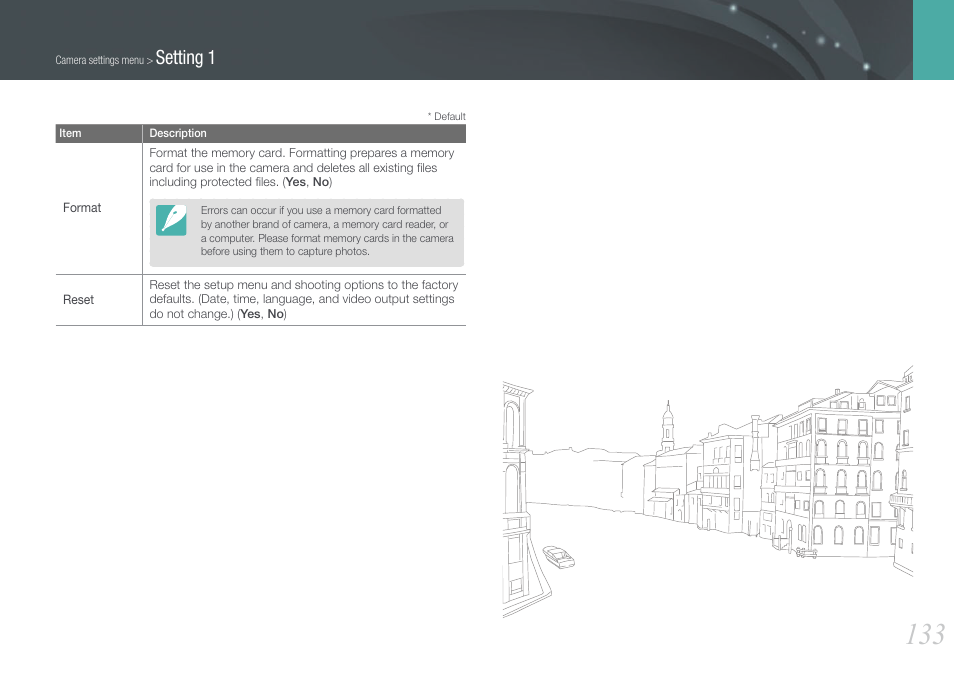 Setting 1 | Samsung EV-NX20ZZBSBUS User Manual | Page 134 / 188