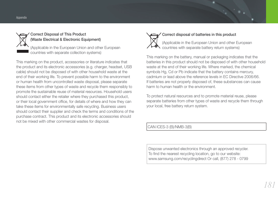 Samsung EV-NX20ZZBSBUS User Manual | Page 182 / 188